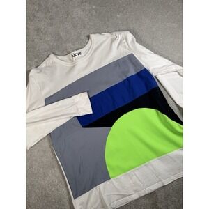 Aloye Long Sleeve Colorblock Shirt Size 5 (XXL) Abstract Bright Colorful